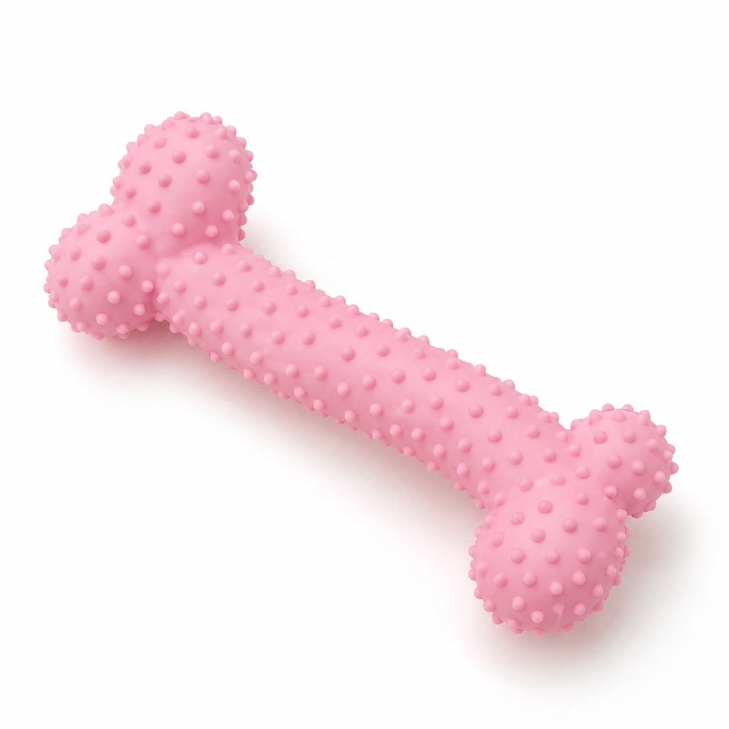 Textured Bone Chew Toy - Pink